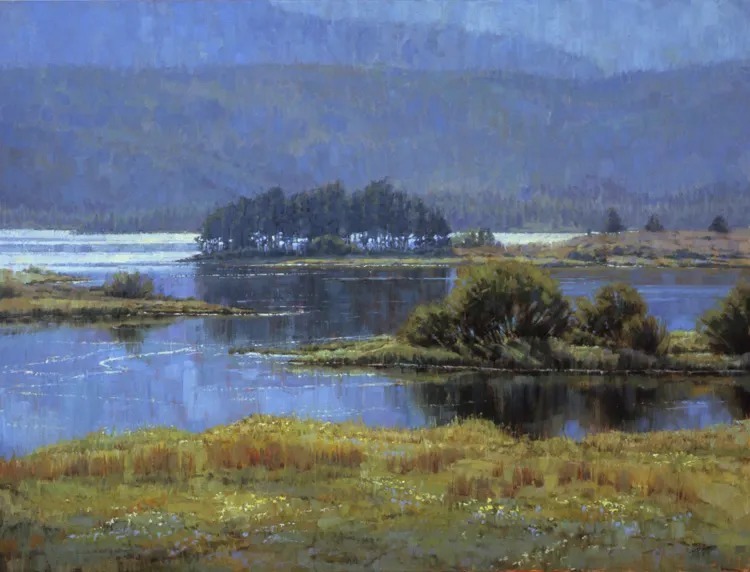 油画&她的风景油画清新自然，浪漫且又淳朴