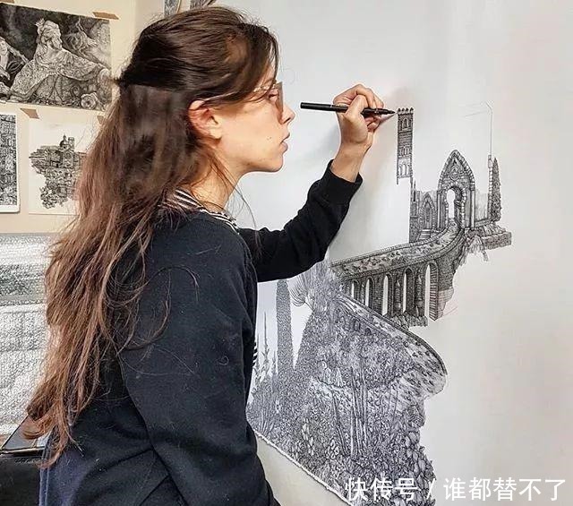 针管$全球最抠女画家，用一支2元针管笔惊艳世界，连英国皇室都惊叹