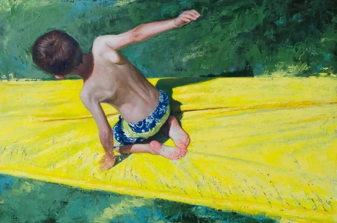 油画#每一幅肖像油画中,凯西·查尔兹都努力捕捉到人类形态的美