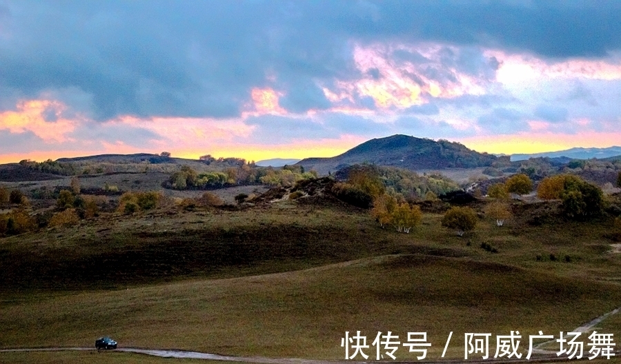 日落|中秋节在乌兰布统敖包吐后山，拍摄骆驼冲沙，遇见美丽的晚霞