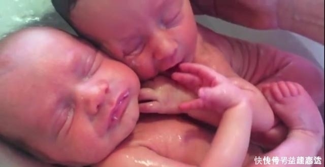 肚子|双胞胎宝宝认为自己还在母亲的肚子里,紧紧的搂在一起,好暖心啊