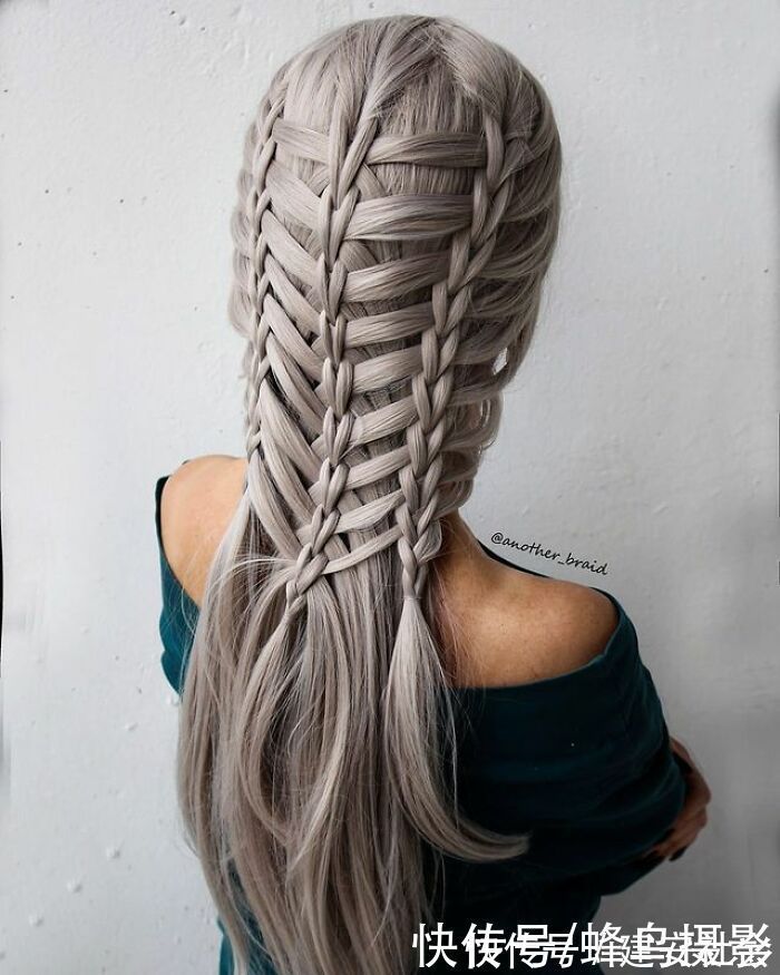 发型 65张编发照片,这哪是编头发分明是画画,图3这发型一次要半天