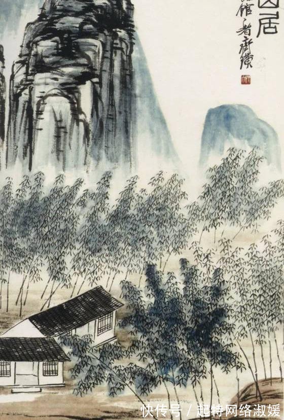 山水|刚拍了9亿多的齐白石，”极简“山水画构图，大师之笔让人叹服！