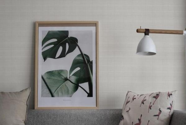 展示台|84㎡日式温馨时尚空间L型书架式电视墙,颜值高又可当收纳