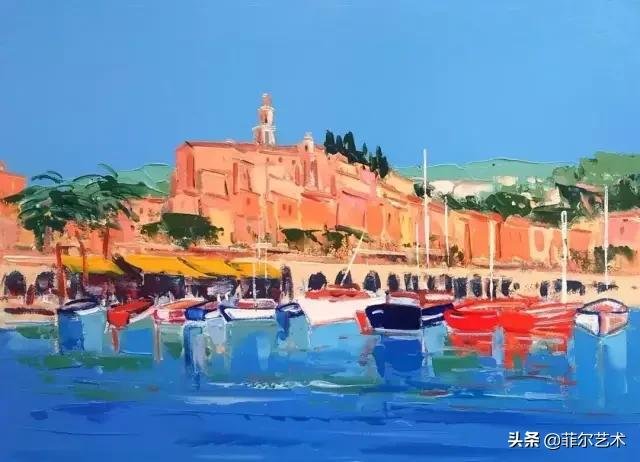 风景|法国画家Francis Taussac 笔下明快浓烈的色彩风景油画作品欣赏