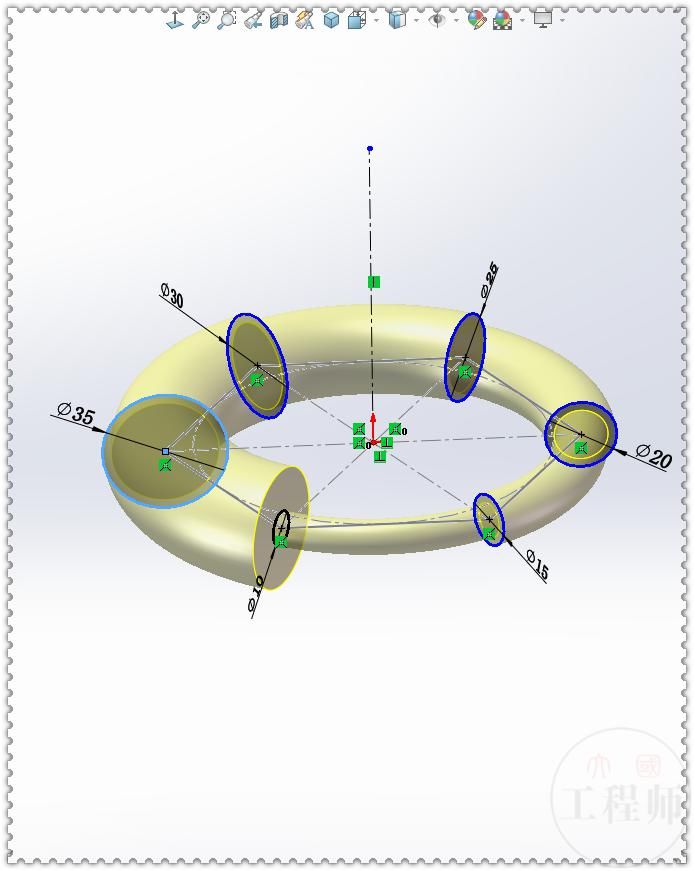 旋转|在SolidWorks里用一步旋转画出多截面图形