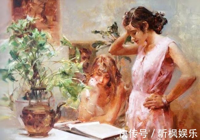 瓦伦西亚$西班牙艺术家尼迪亚笔下的女人,美得像花一样尽情地绽放