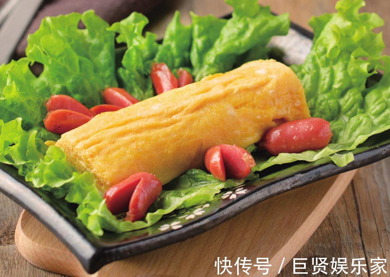 香肠|三个鸡蛋,一杯牛奶,这样做的蛋卷,香软滑嫩,挑食的孩子也喜欢