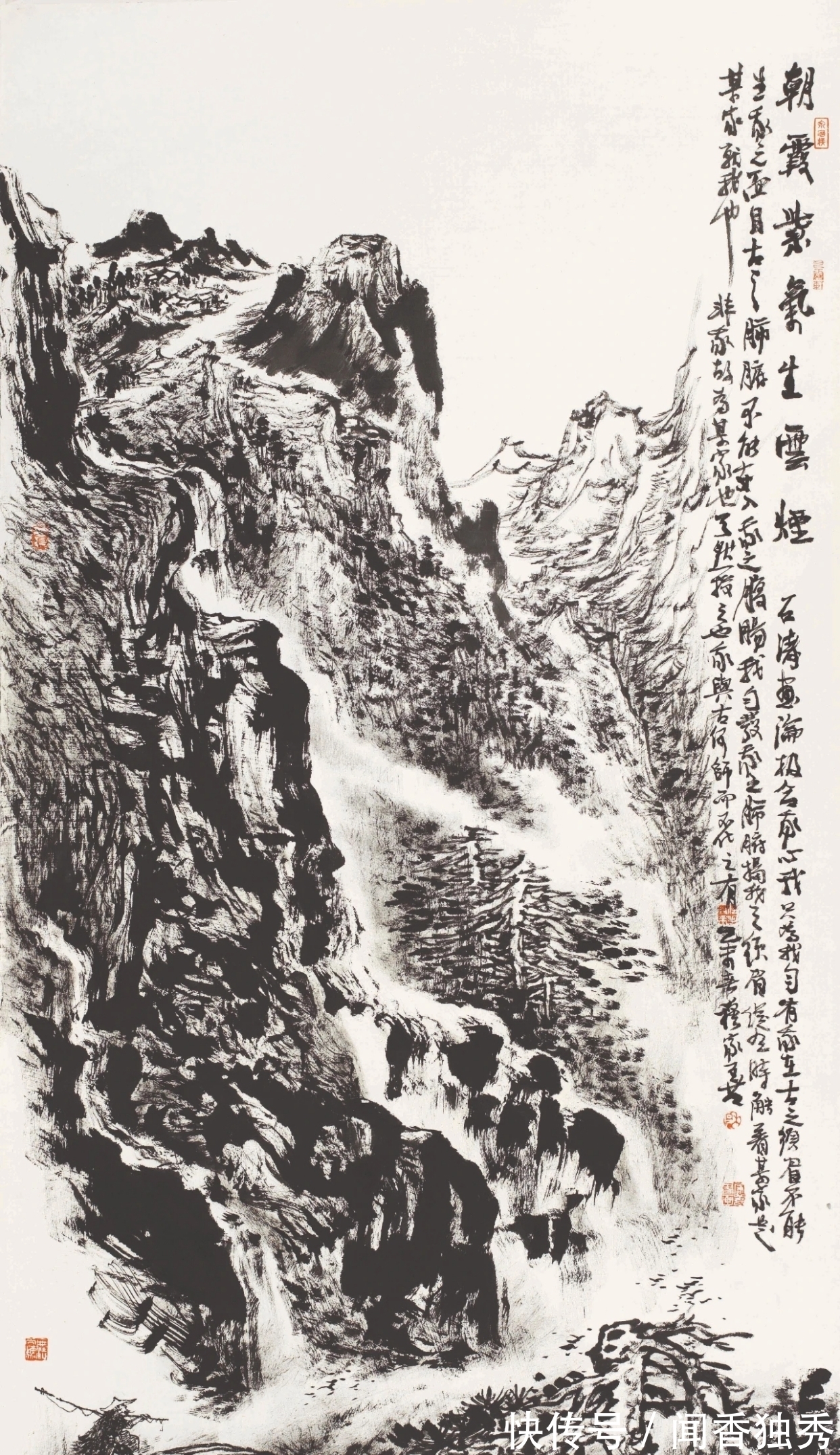 穆家善&国画家｜穆家善焦墨山水画