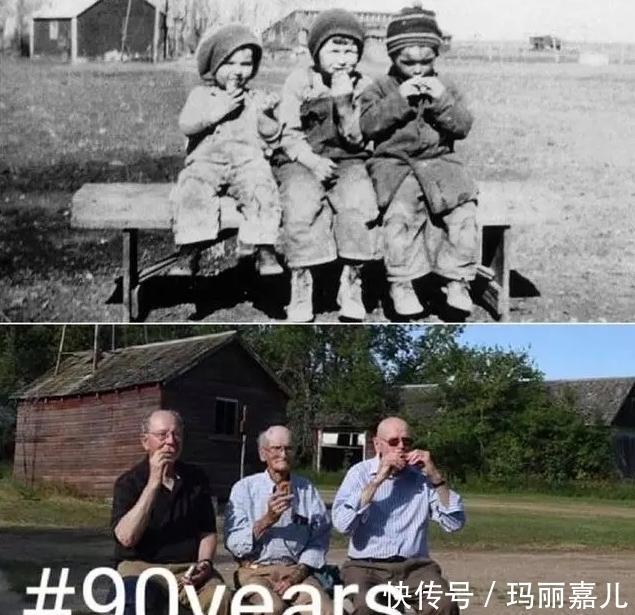 中年|30张过去和现在的对比照片,感受一下时间的力量