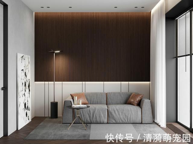 微水泥|现代轻奢两居:又见木质与石材,又见精致与高级