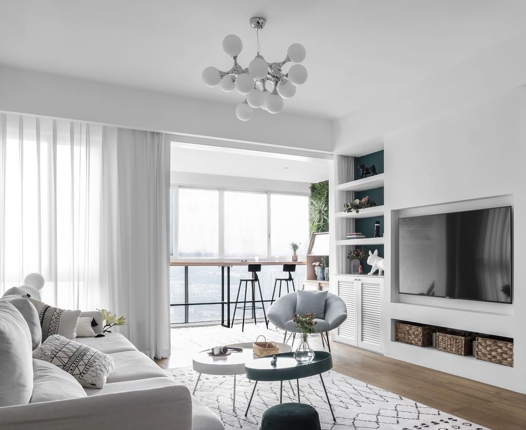 阳台|向往田园生活的夫妻俩,把家装得清爽大方,还有让人快乐的大阳台