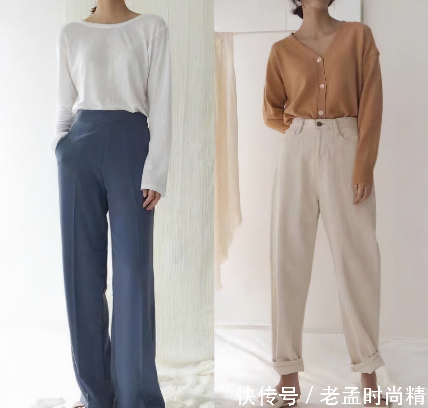 针织衫|轻熟女人喜欢的极简打扮,干练、大方有气质