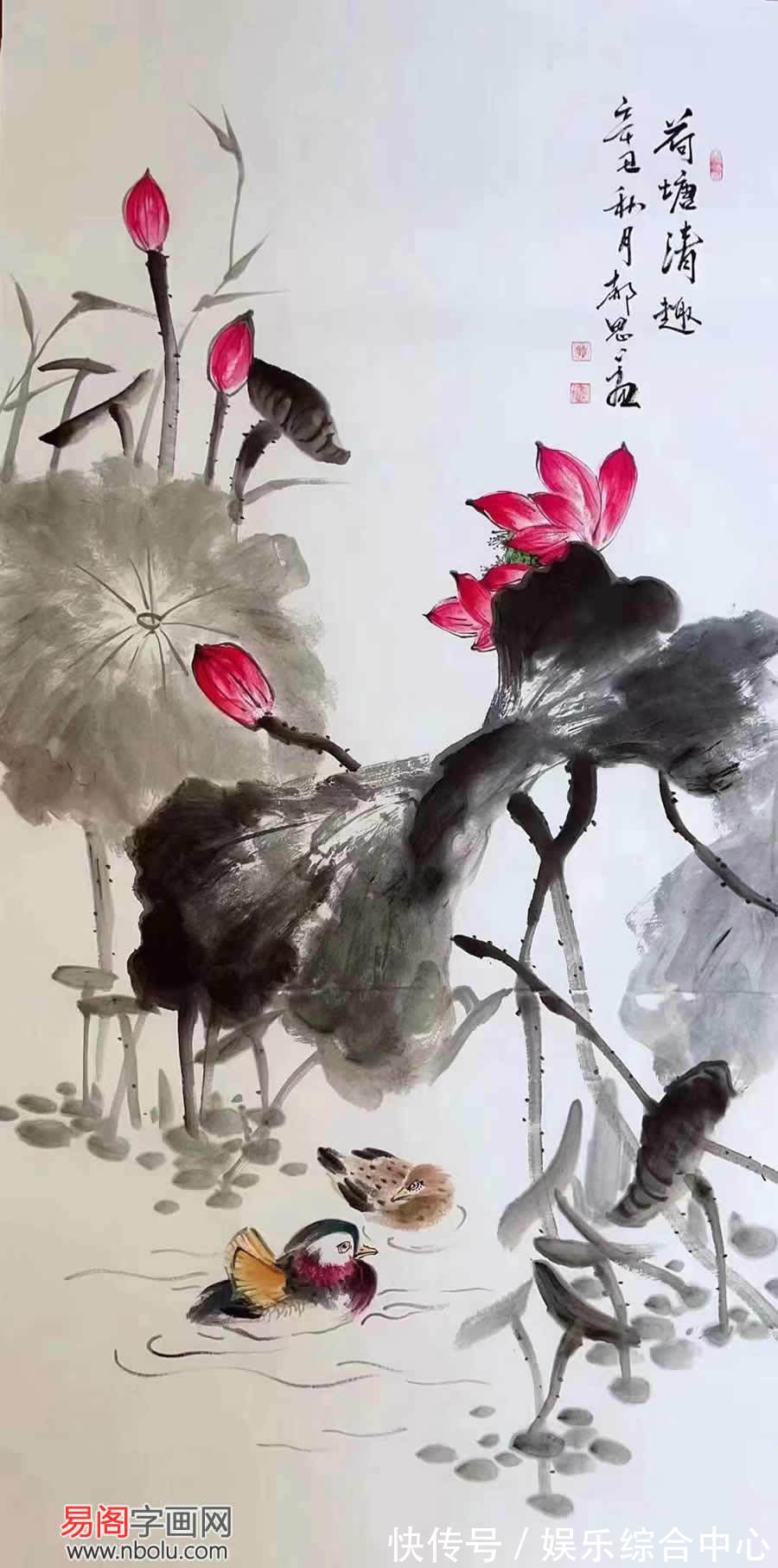 花鸟@美女画家郝思思写意花鸟:心花悠然绽放