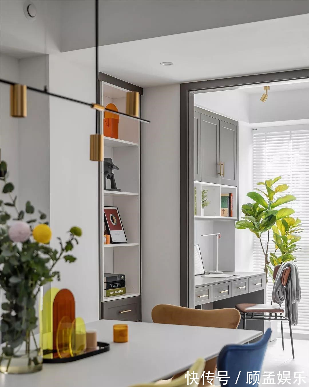 收纳|小夫妻的48㎡小家:客餐厅超大,还拥有仨卧室,阳光书房太爱了!