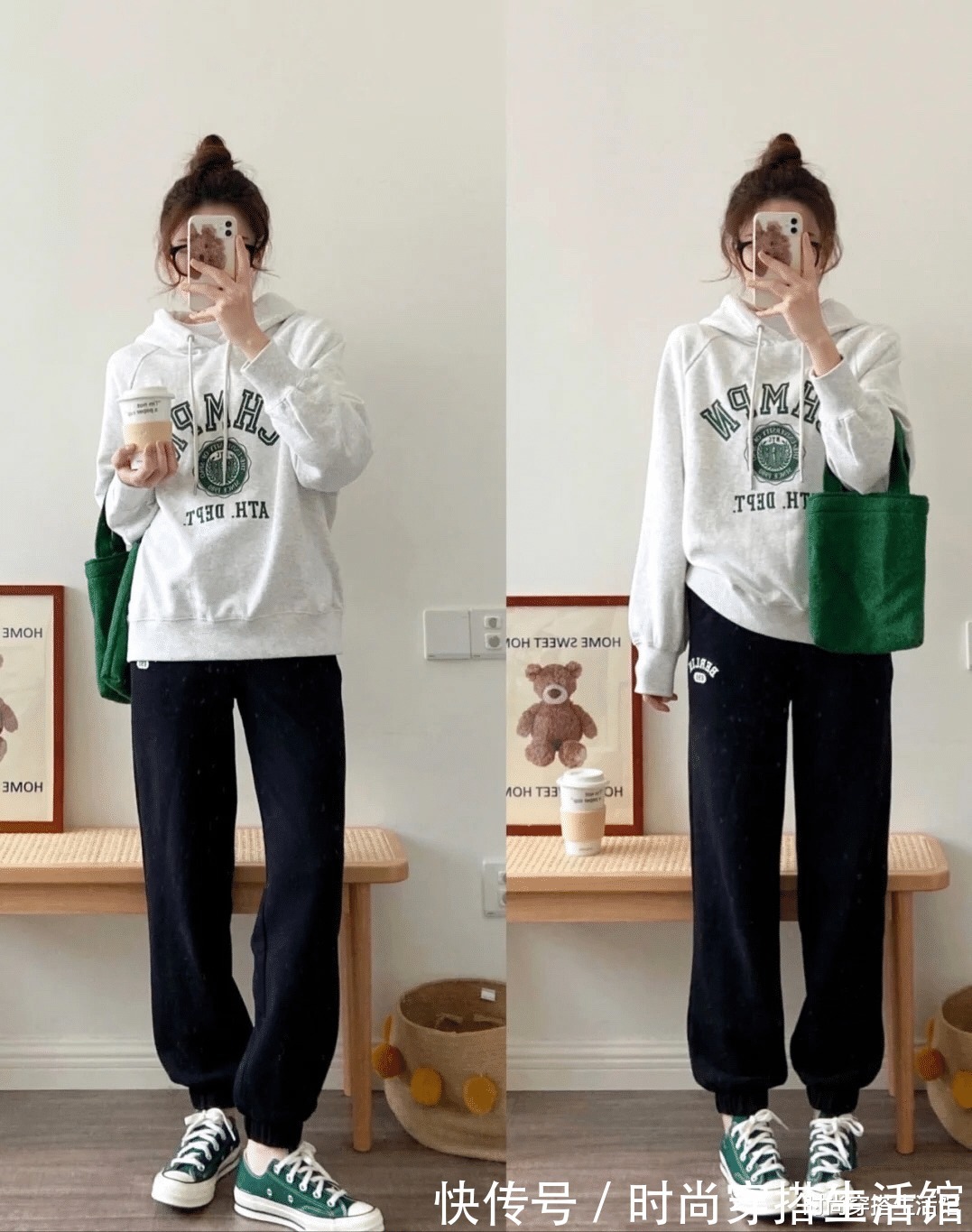 直筒裙|穿卫衣不一定搭牛仔裤,今年流行这样穿,时髦好看又保暖