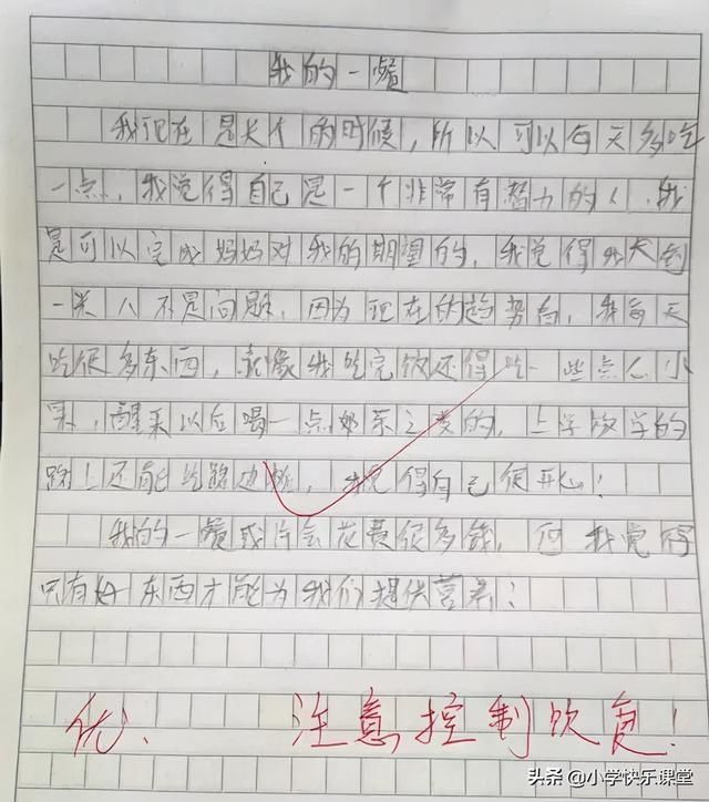 a3372|小学生作文《我的一餐》，老师难以承受，家长：这孩子我不要了