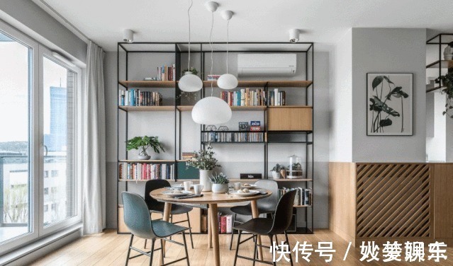 木格栅|108㎡现代简约风三室装修,用这样的木格栅做隔断,好美呀