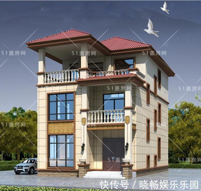 卧室|两款火遍农村的三层带阳台小别墅，占地100平米这样设计就对了