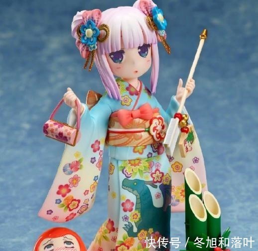 才川|龙女仆要出康娜和服手办,呆萌的样子太可爱,左下角的才川很搞笑