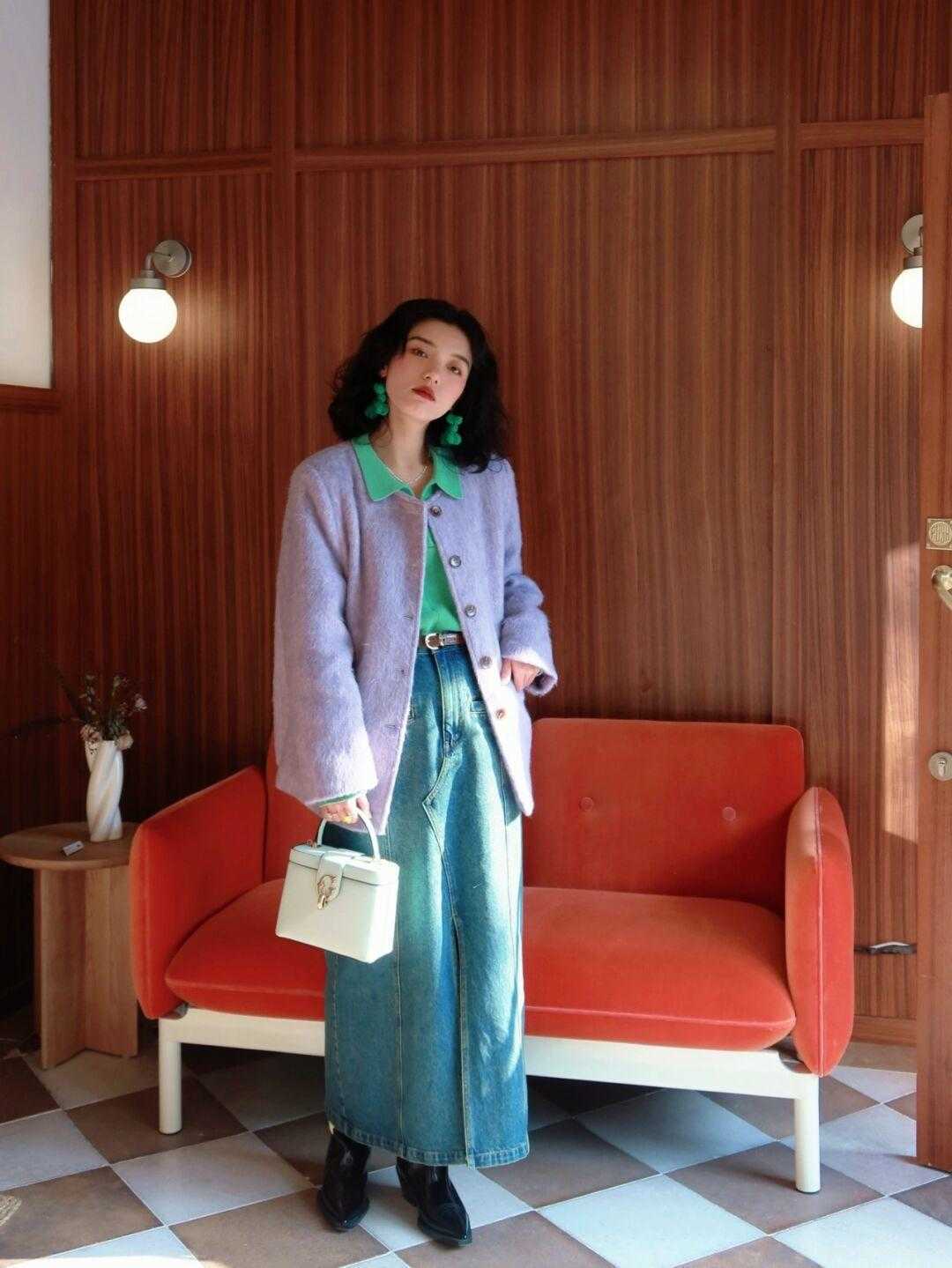 针织 温柔浪漫的小清新穿搭示范,这几套简约又日常,照着穿准没错