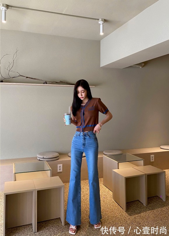 搭配|女神孙允珠高清时尚搭配:雪茄橡木暗棕低调细针织开衫