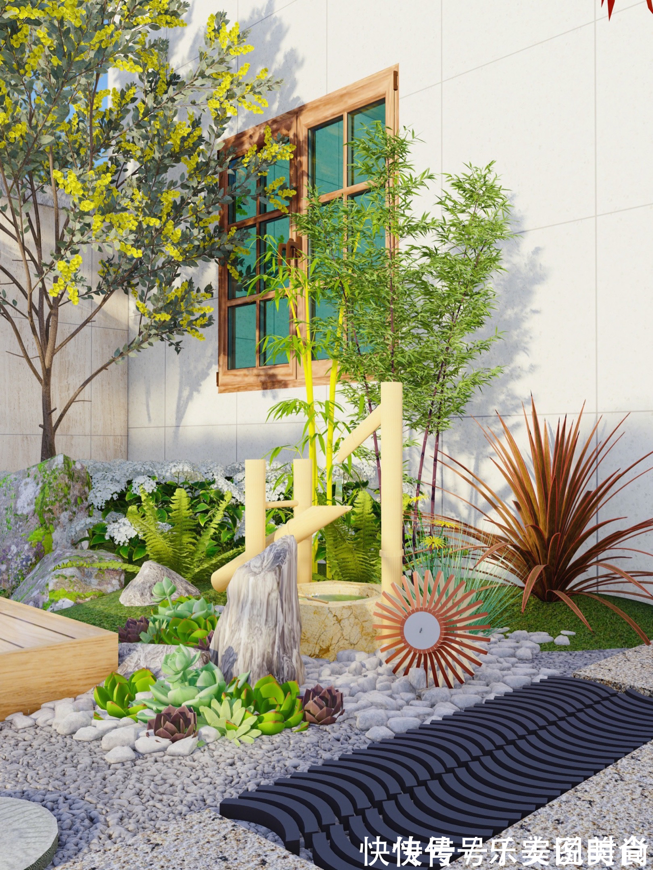 小花园|30㎡上下庭院如何设计？这种精致的治愈系现代风小花园，太好看啦