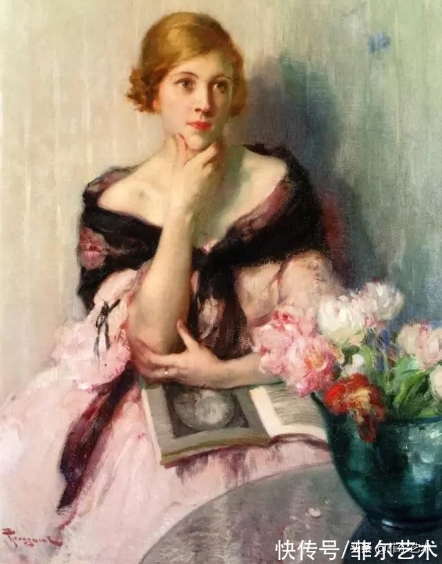 画家|和谐色调，高雅绝伦~法国画家弗尔南·图森特女性人物油画赏析
