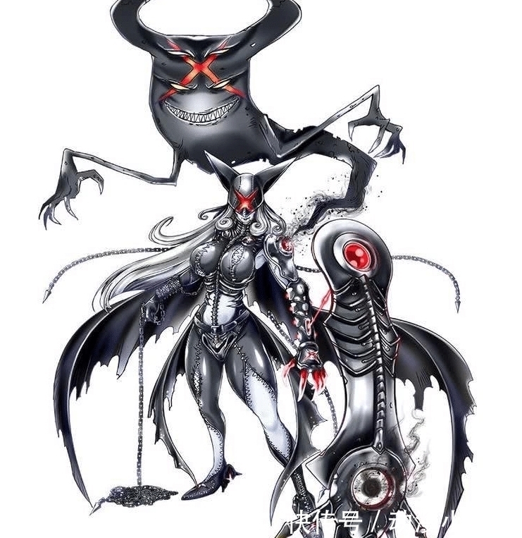 抗体|数码宝贝:初代反派的X抗体形态,女恶魔兽变成了女王,还有巨大麒麟臂?