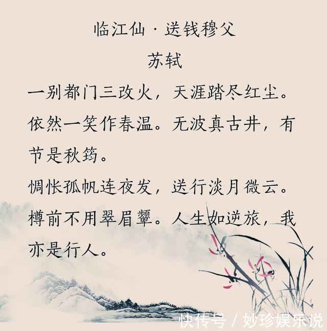 千古名作!苏轼他乡遇故知,写下千古名作,后两句感慨人生,成朋友圈常用句