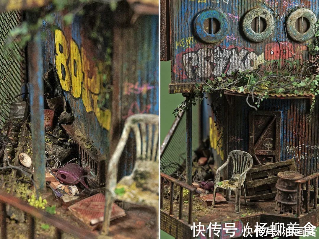 雕塑$微型艺术家历时4年,打造了一个破败的世界,精致程度让人叹服