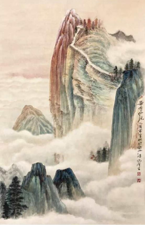 张大千!国家一级美术师倪磊——作品峰峦叠嶂巍峨挺立