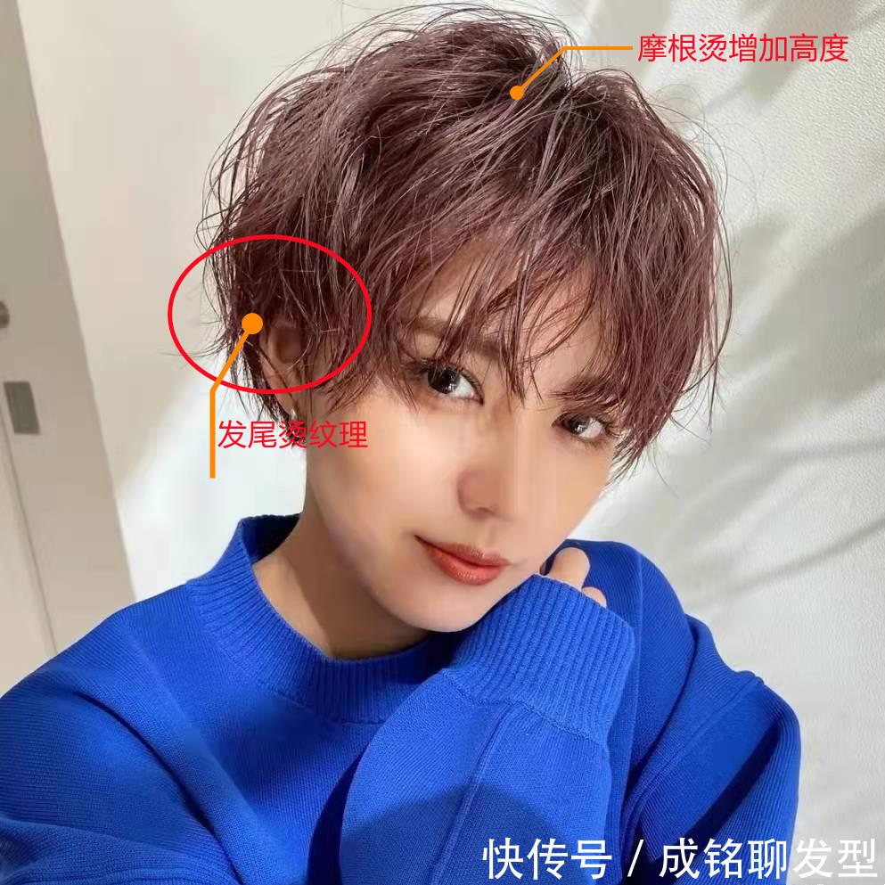 烫发|短发别再烫“满头卷”了,今年流行摩根纹理烫,时尚减龄又美颜