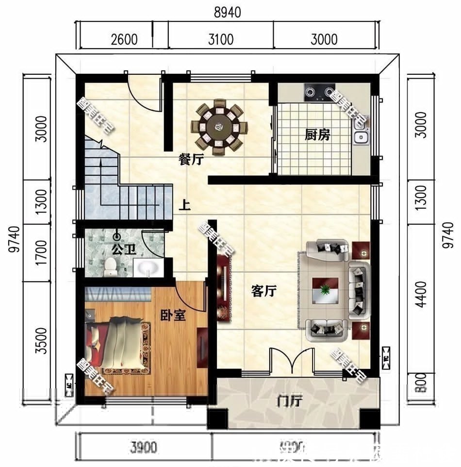 户型|面宽8米左右的两栋简欧别墅,室内都很通透,户型一造价极低