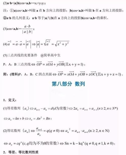 高中数学：章节知识点汇总，基础不好的同学注意啦！