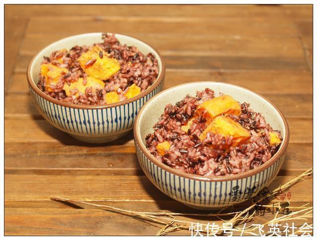 红薯|色彩诱人的米饭，你试过吗？大米、黑米、红薯，营养更均衡