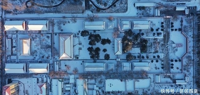 俯瞰东北最大文庙，哈尔滨文庙雪后静谧壮观！