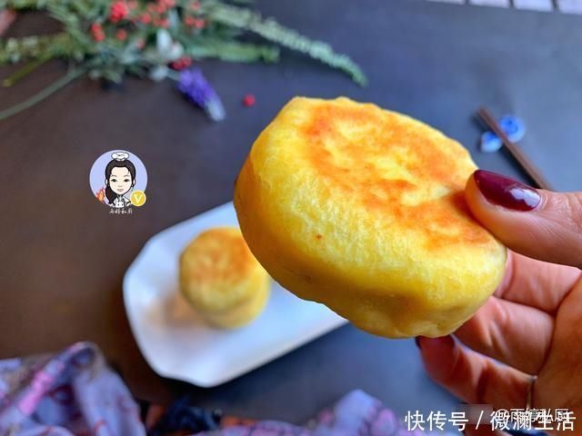 红豆馅|我家最近爱上了这款早餐饼，不用发酵，金黄暄软，连吃3天都不腻