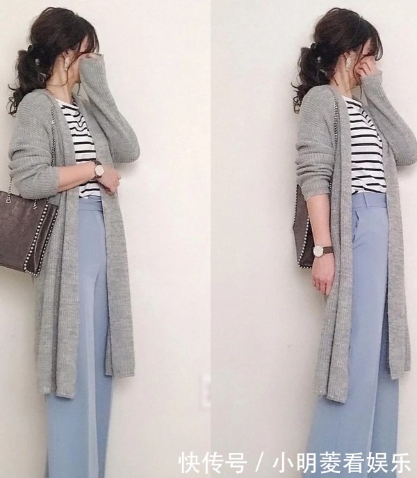 人手几件的针织长开衫,学日本博主的一衣多穿,旧衣玩出新时尚