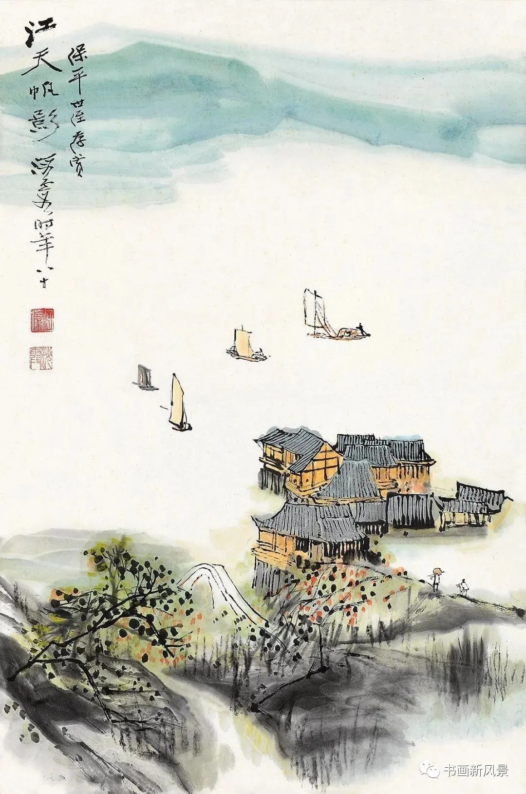 石鲁@不愧是大师!这小品画成了仙境!