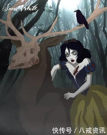 毁童年你没见过的迪士尼公主，夜幕降临化身魔鬼的公主要去觅食