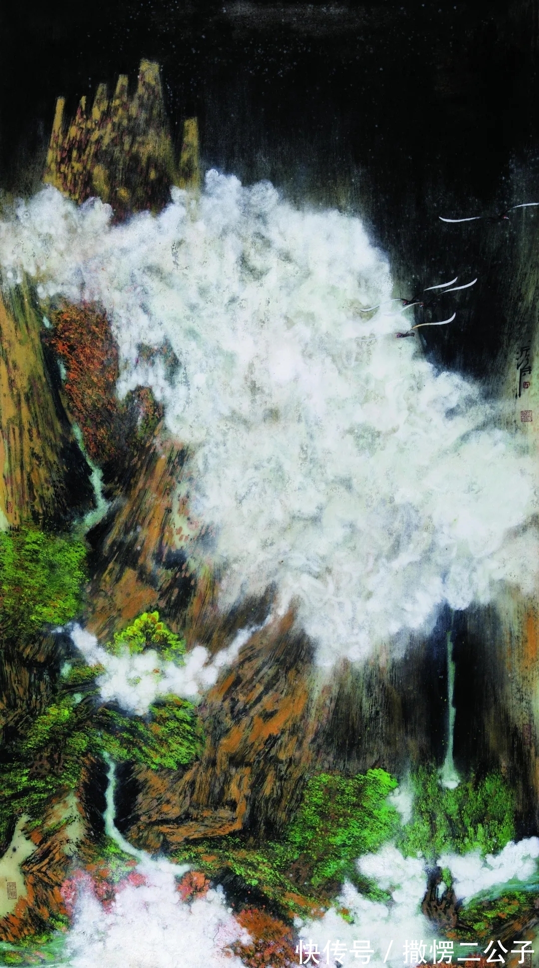 山水画@幽深凝重｜孙宏涛彩墨山水画