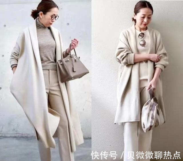 色系 这才是50岁女人该有的打扮,学博主无龄感穿搭,简约高级又显气质!