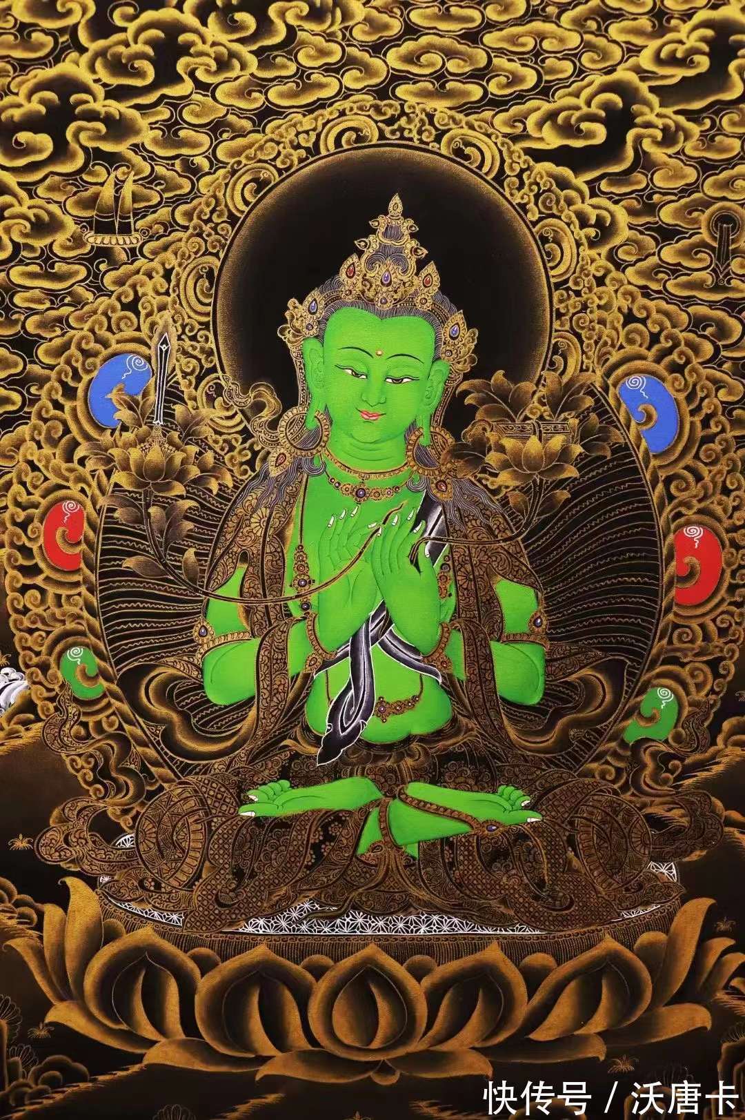 唐卡@唐卡中的颜色与工笔画,区别在哪儿?