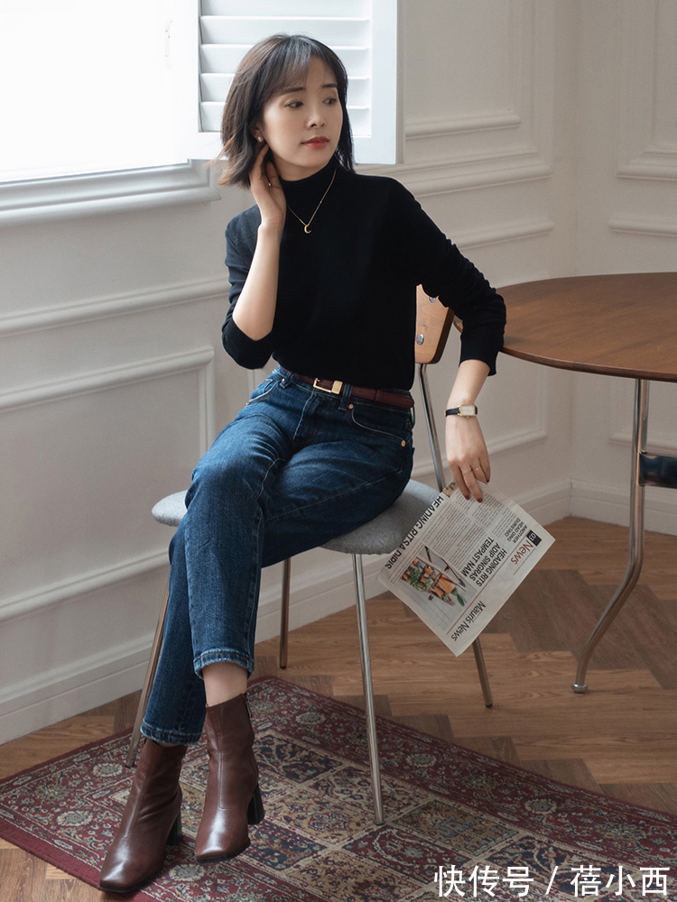 水洗|奔三奔四的女人,还是穿“牛仔裤”最时髦,搭配毛衣、衬衫真高级