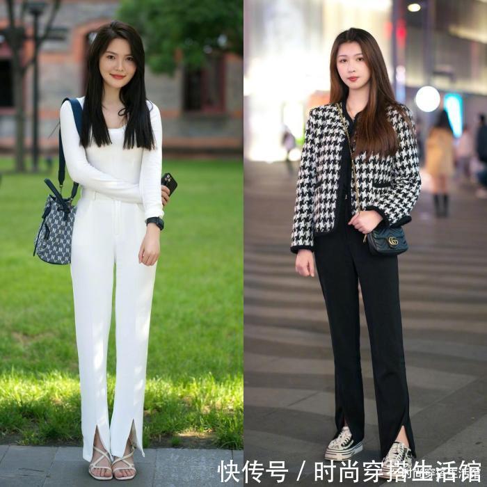 开叉|收起你的小黑裤吧!今年流行的是“开叉裤”,搭风衣、西装都好看