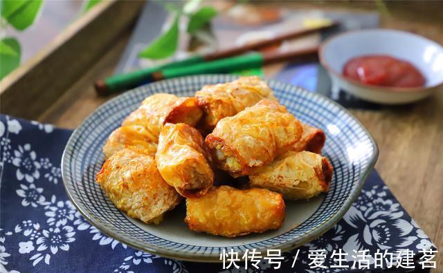 肉馅|一张豆皮一块肉,教你做特色美食,喷香酥脆,上桌就光盘