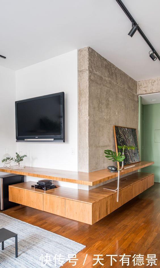 电视柜|电视柜越长越好,靠墙打到窗户边,上面坐人下面收纳,1㎡不浪费