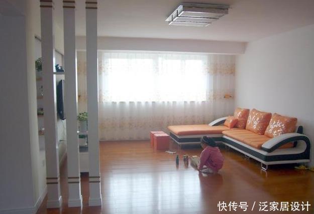 隔断|老婆说没钱就这样装修，用三根木条做客厅隔断，连石膏线都省了