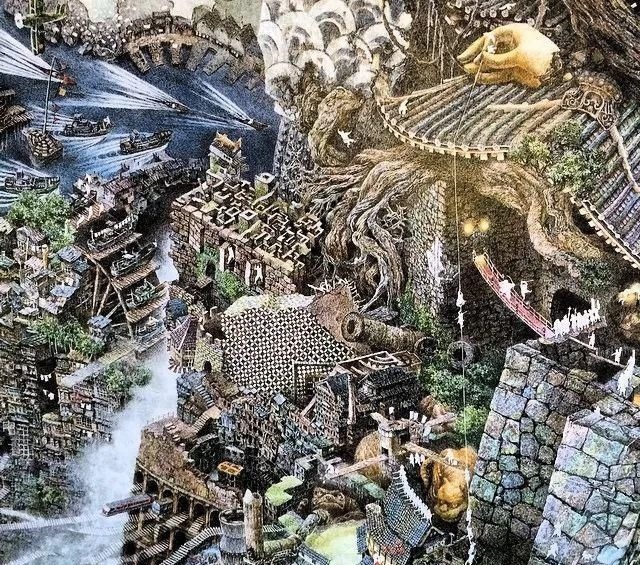 幅画!一幅画画了3年,细到要用放大镜,他把钢笔画玩到了极致